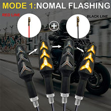 Load image into Gallery viewer, VRWEARE 4PCS Universal Motorcycle Turn Signals 12V Flowing Turn Indicator Lights 12 LEDs Bulbs Compatible with Motorbike Scooter Quad Cruiser Yamaha Harley Suzuki Off Road
