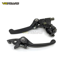 Afbeelding in Gallery-weergave laden, Folding Brake Clutch Lever Set For Motorcycle Pit Dirt Bike ATV Quad 50cc 110cc 125cc 140cc 160cc 200cc Black Chrome Rear
