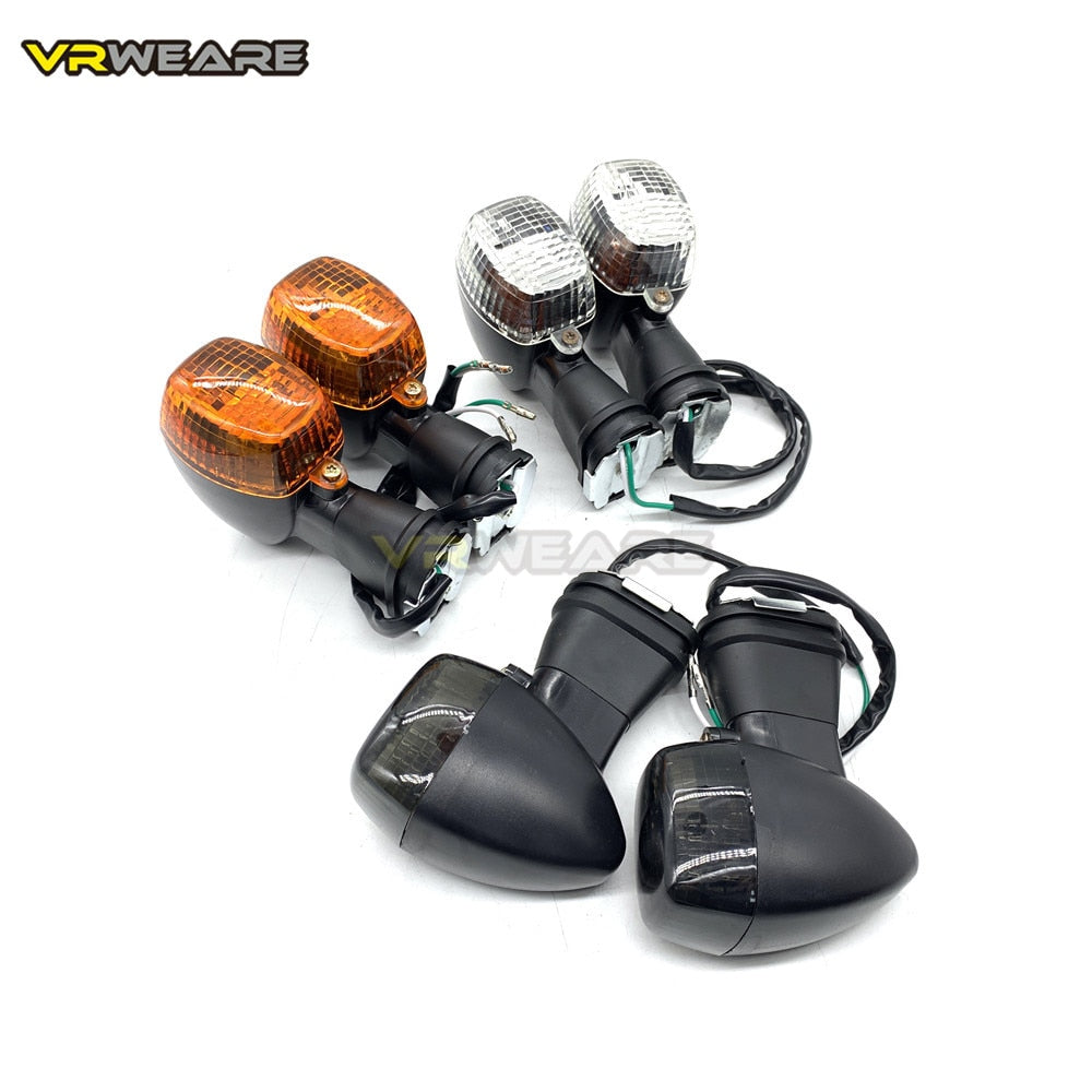 KAWASAKI Front Turn Signals Left/Right Lamp Light Motorcycle For NINJA 500 ZRX/1200S EX500 GPZ 500/1100 ZXR 250/250R KLE400/500